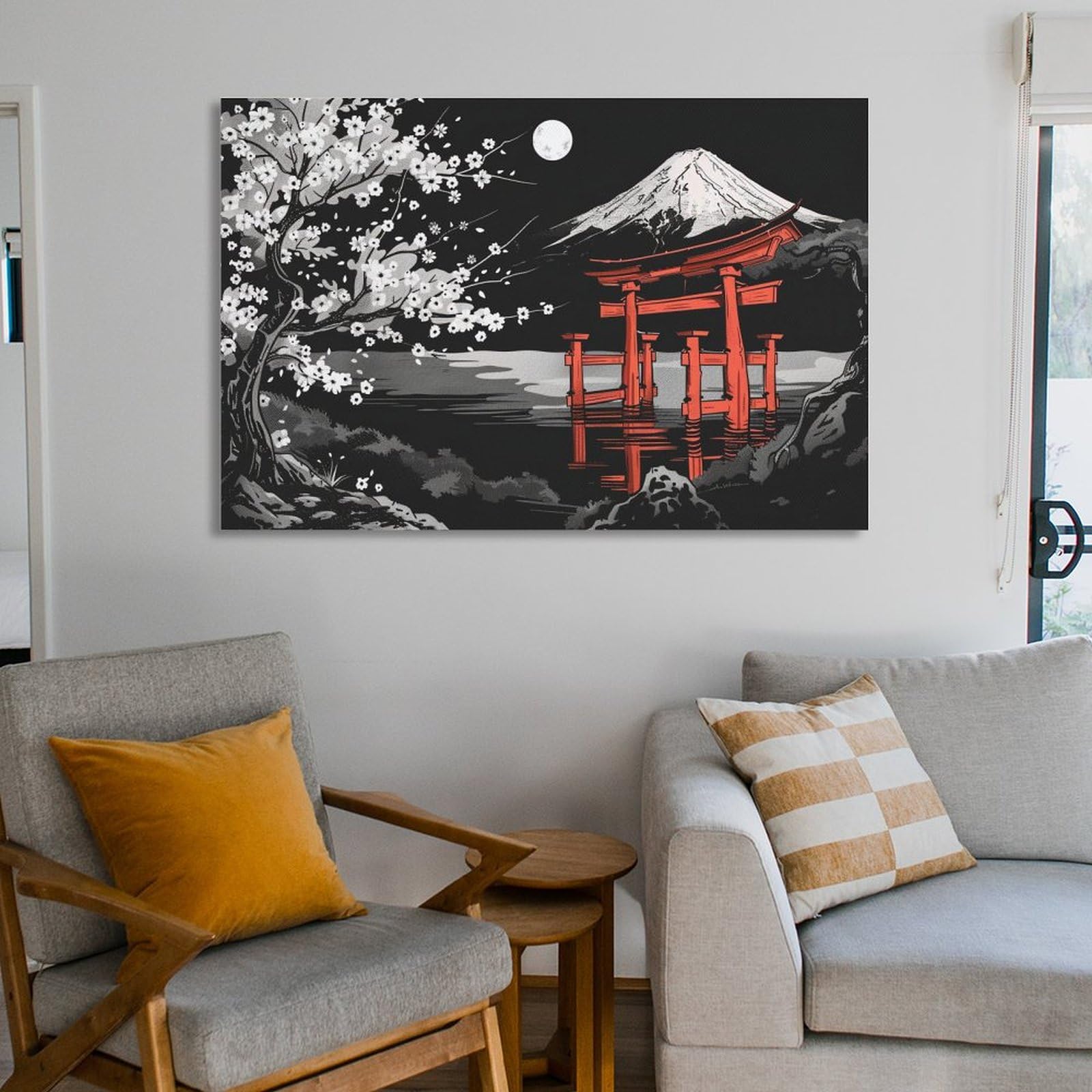 Amazon.co.jp: 絵画 日本 富士山 鳥居 アート 絵画 アートパネル